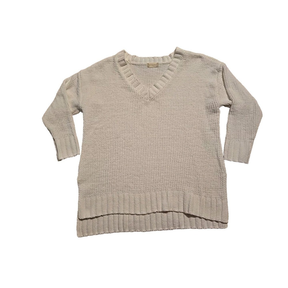 Altar'd State White Chenille Soft Pullover Sweater Size M Oversized Boxy Fit